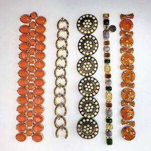 Vintage Stretch Bracelet Jewelry Making Supplies Set of 5 DIY Crafting